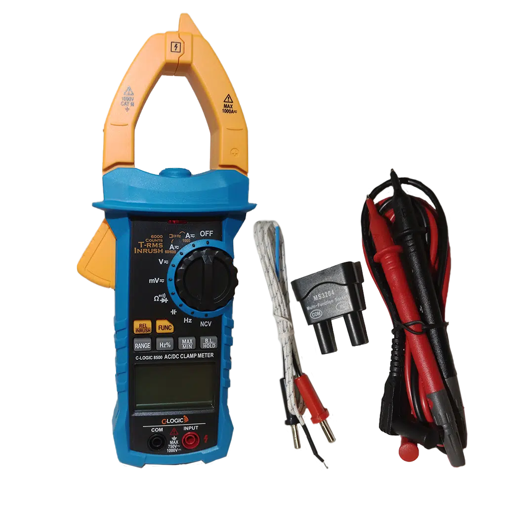 Pinça Amperimétrica  750VAC/1000VDC 1000A AC/DC CLOGIC8500CBINT