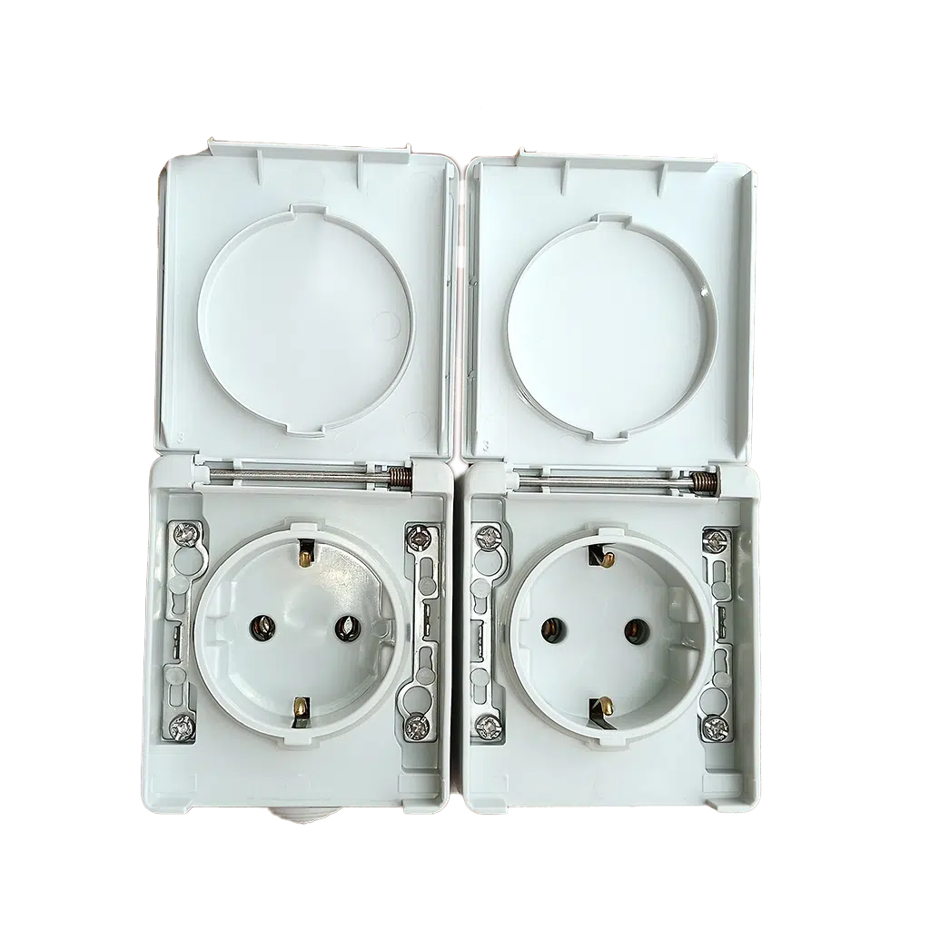 Tomada Dupla Horizontal Schuko  Ref. 48862 HORIZ CZ