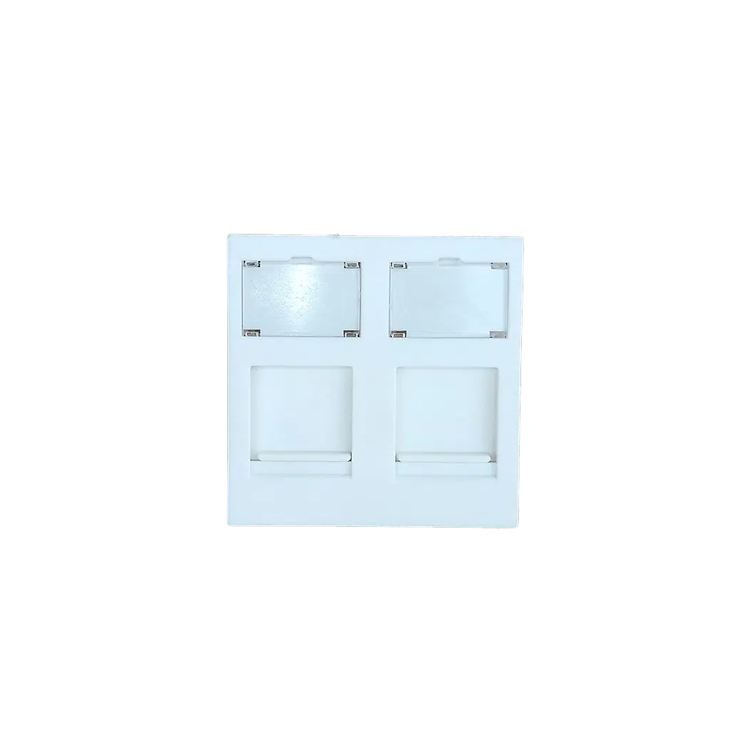 Tomada 2 Mod 45X45mm+2 Conector RJ45 CAT6 2052+2X2056