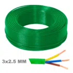 Cabo Flexível 3X2,5mm2 Verde RZ1-K 0,6/1KV 3G2.5  Livre de Halogenio