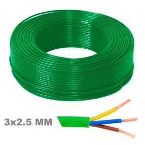 Cabo Flexível 3X2,5mm2 Verde RZ1-K 0,6/1KV 3G2.5  Livre de Halogenio