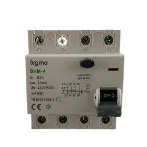 Interruptor Diferencial 4P 63A 30MA 6KA SHM4063030
