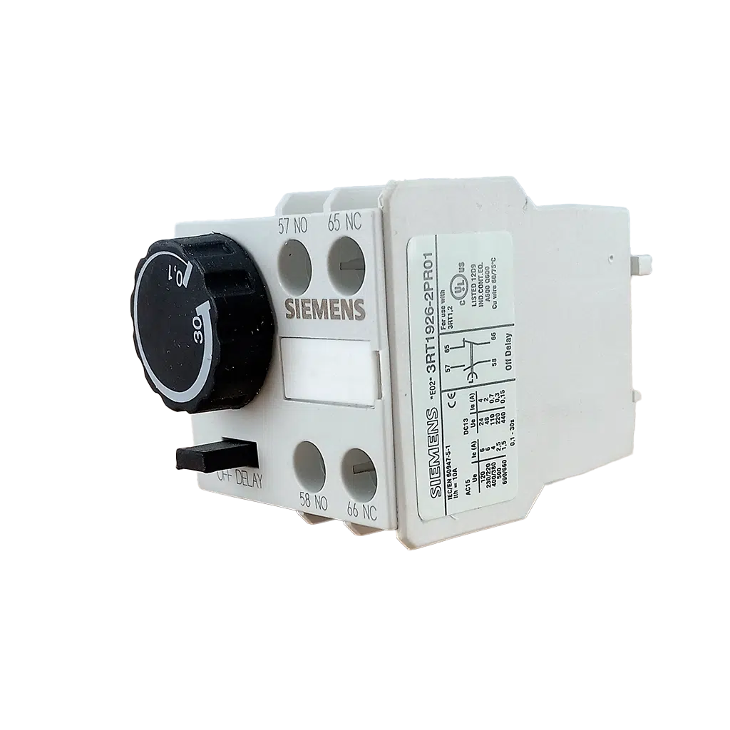 Relé Temporizador Atraso 01-30S 1NA+1NF 3RT1926-2PR01 Siemens