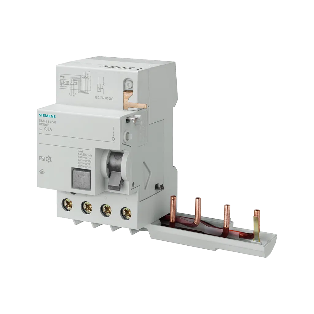 Bloco Diferencial AC 4P 63A 500mA 5SM2745-6 Siemens