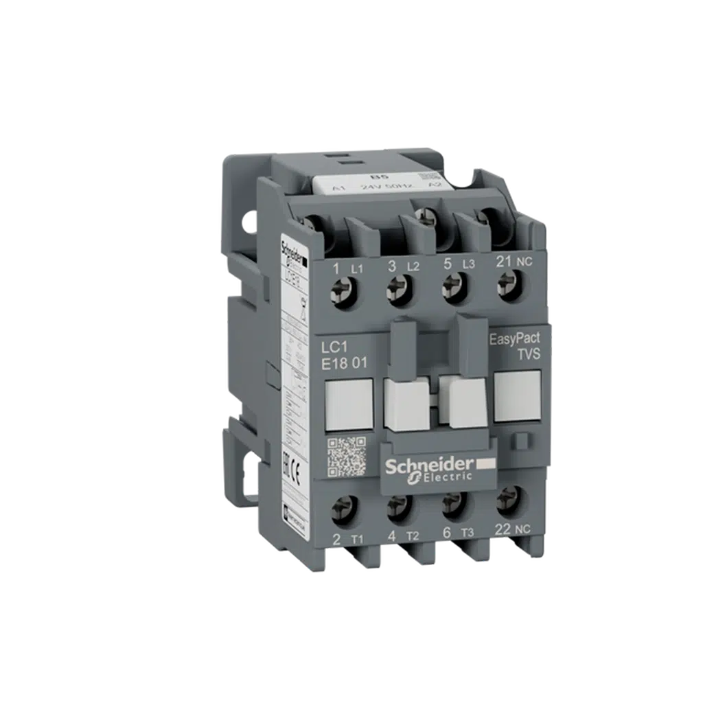 Contactor 3P 1NF 18A Bobine:24V AC LC1E1801B5