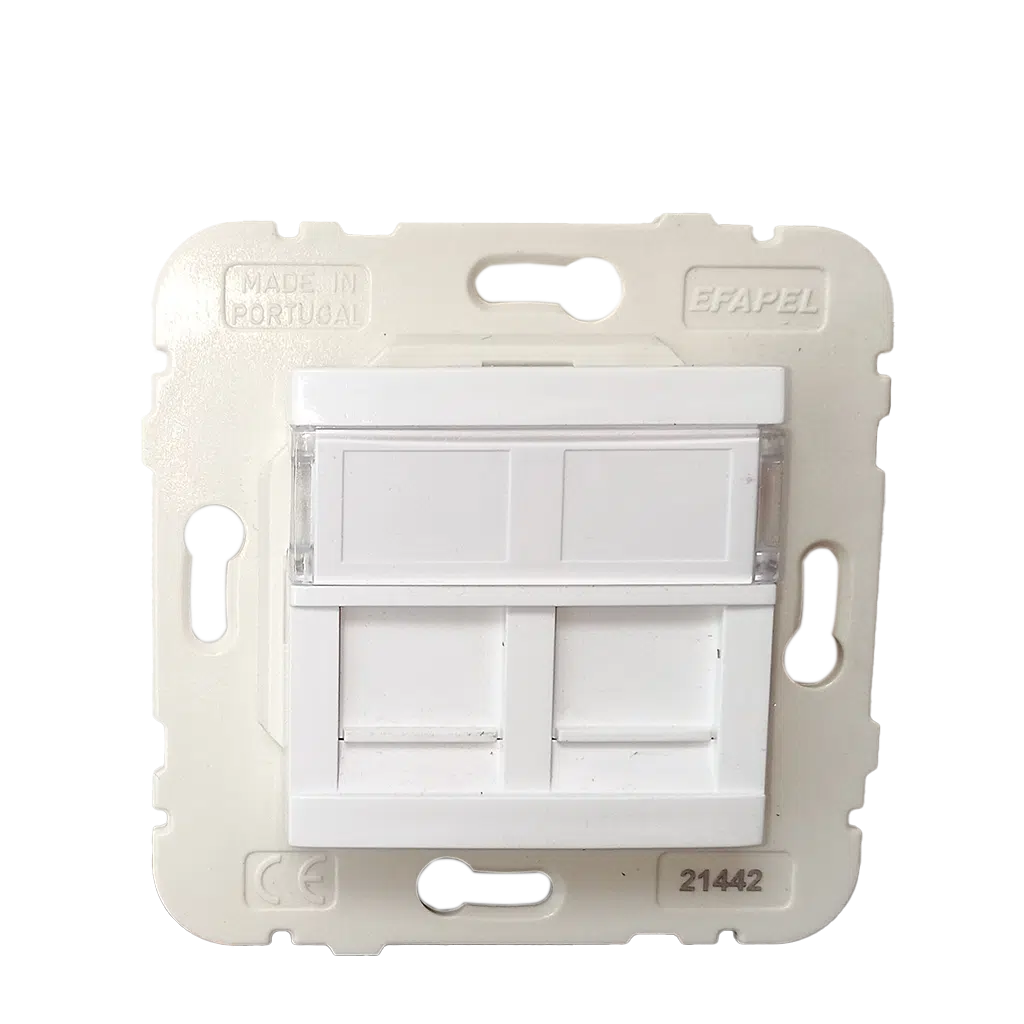 Modulo  Duplo Conector RJ45  Branco - 45971 SBR