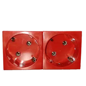 Tomada Dupla 45190  Vermelha SVM