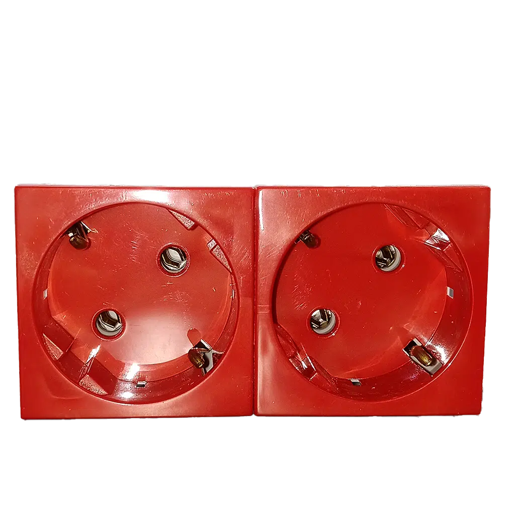 Tomada Dupla 45190  Vermelha SVM