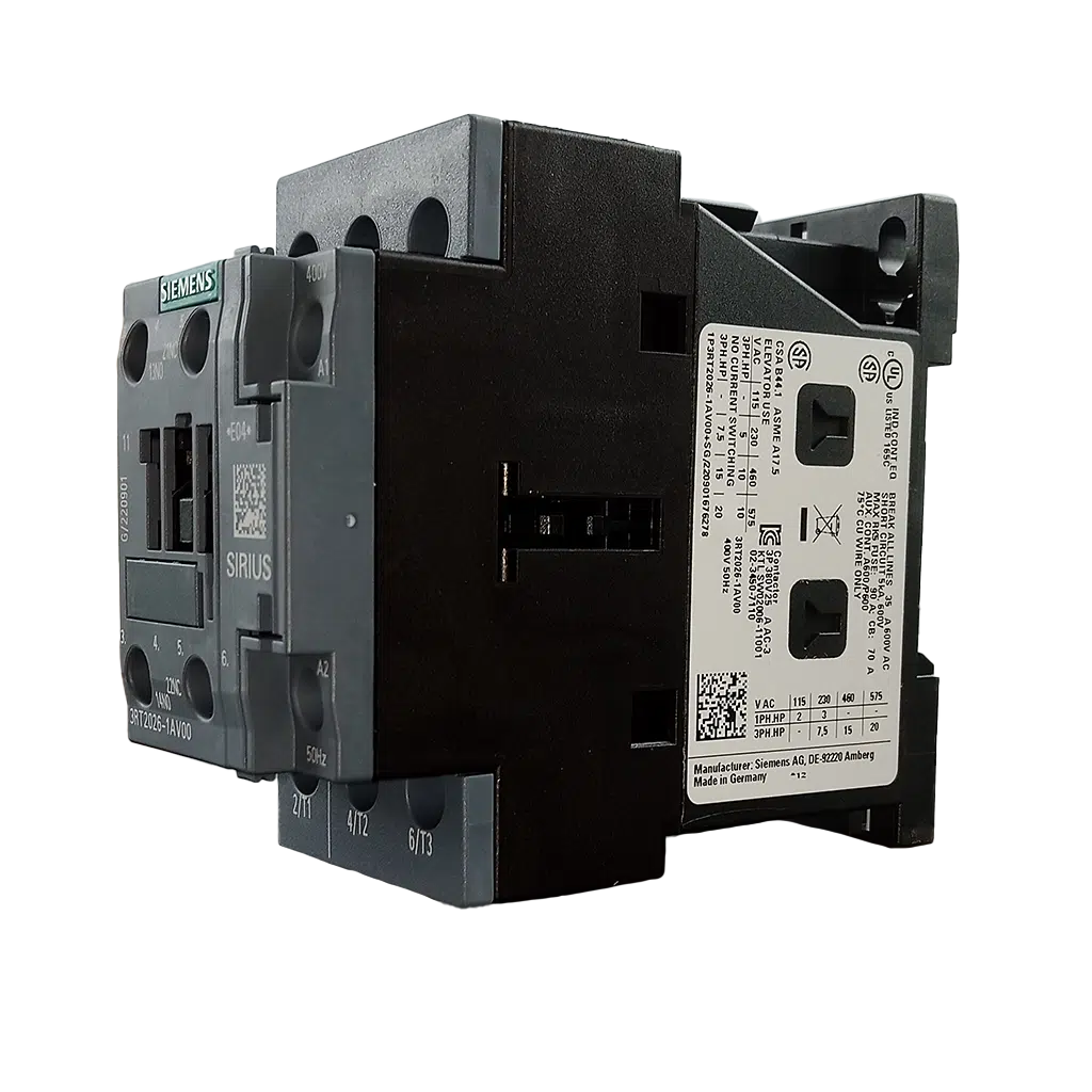 Contactor 3P 11KW 25A 400V/AC 1NA+1NF 3RT2026-1AV00 Siemens - Image 2