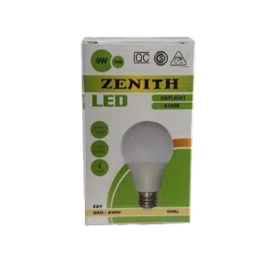 Lâmpada Led A60 9W 220V-240V E27 6500K