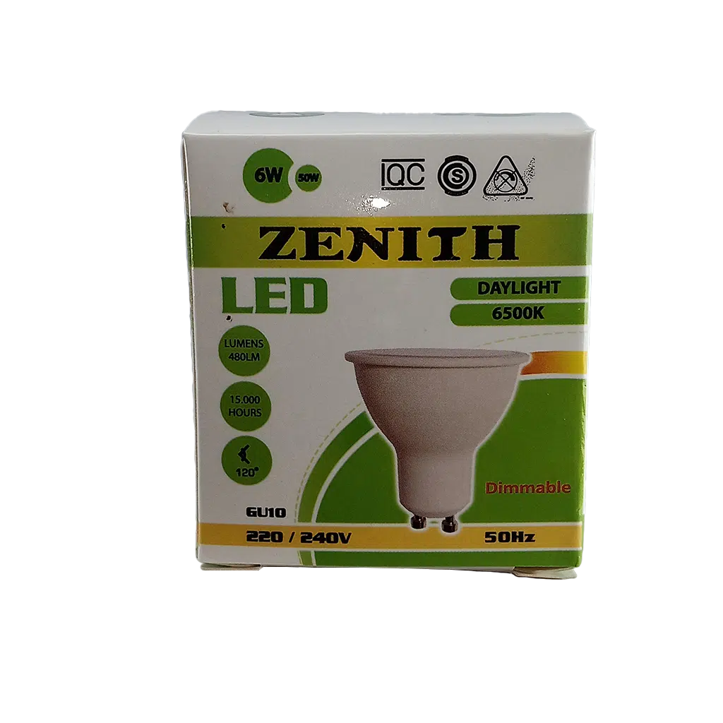 Lâmpada Led GU10 6W 220V-240V 6500K DIMMABLE