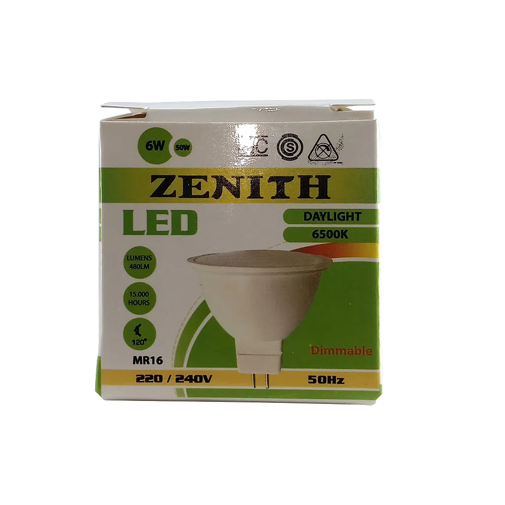 Lâmpada Led MR16 GU5.3 6W 220V-240V 6500K DIMMABLE