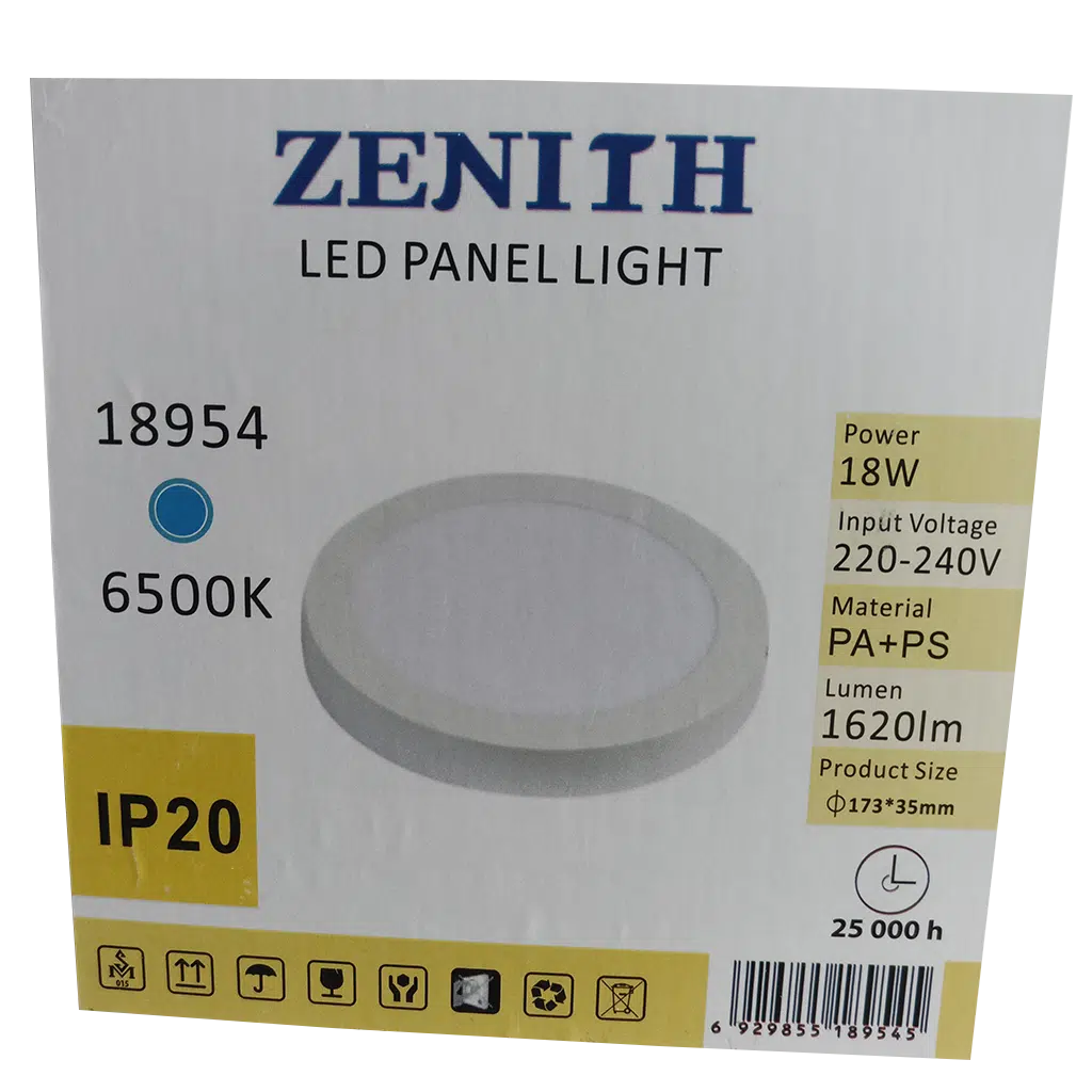 Painel Led Exterior Redondo Branco 18W 220V-240V 6500K