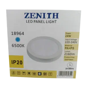 Painel Led Exterior Redondo Branco 24W 220V-240V 6500K