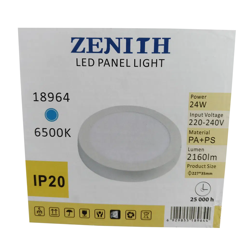 Painel Led Exterior Redondo Branco 24W 220V-240V 6500K