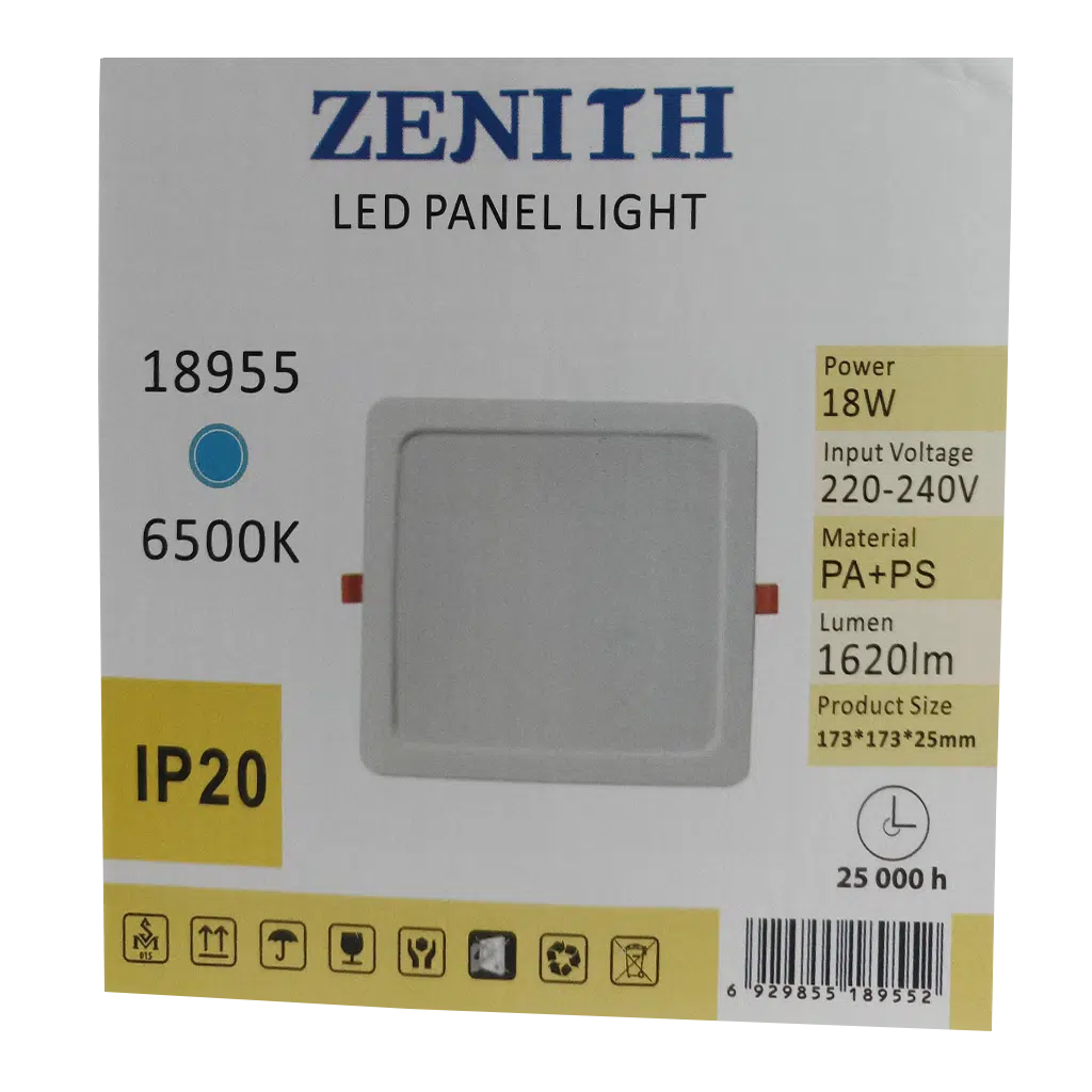 Painel Led Interior Quadrado Branco 18W 220V-240V 6500K