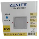 Painel Led Interior Quadrado Branco 24W 220V-240V 6500K