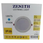 Painel Led Interior Redondo Branco 12W 220V-240V 6500K