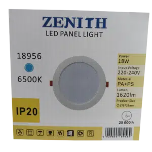 Painel Led Interior Redondo Branco 18W 220V-240V 6500K
