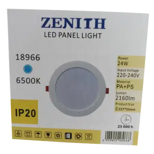 Painel Led Interior Redondo Branco 24W 220V-240V 6500K