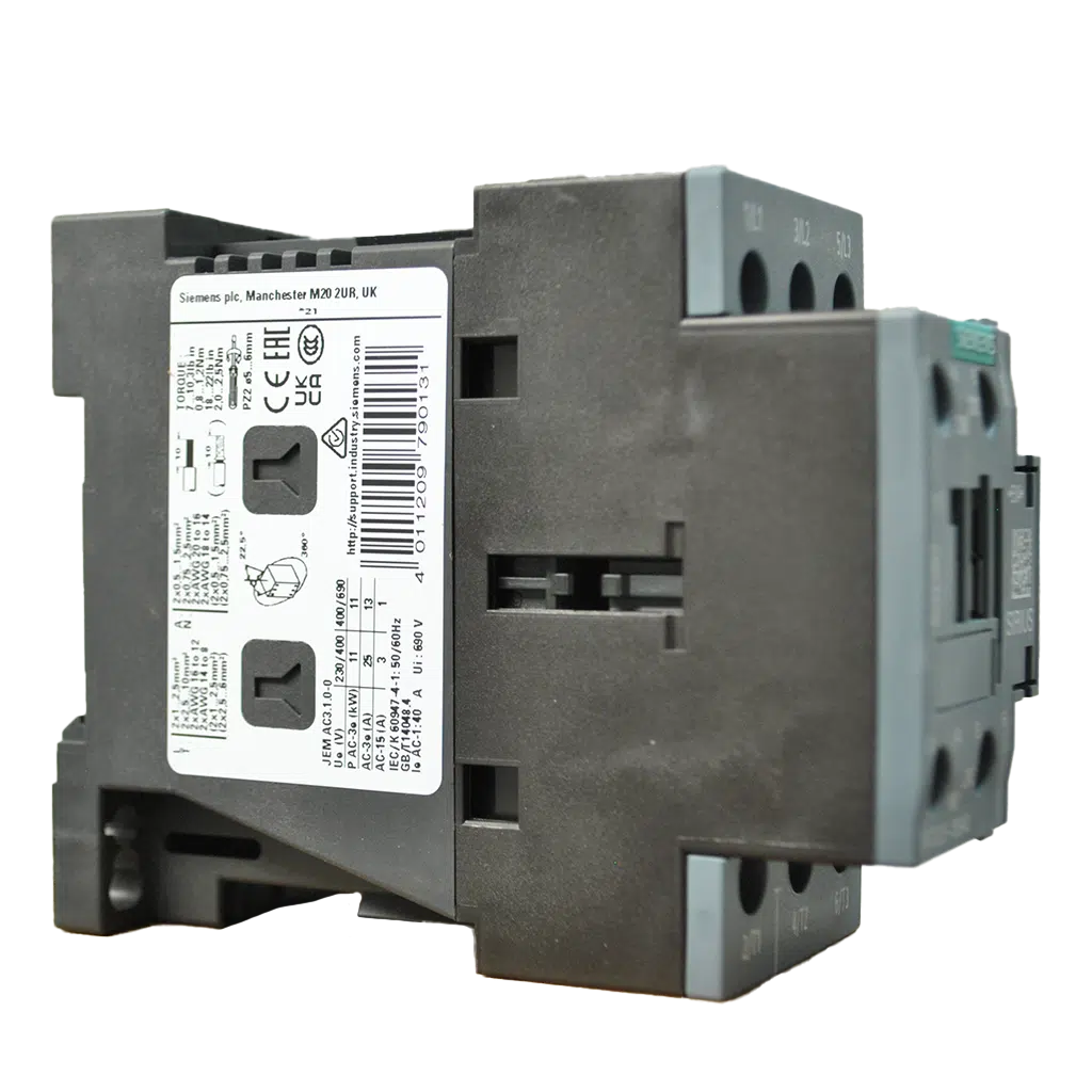 Contactor 3P 11KW 25A 24V DC 1NA+1NF 3RT2026-1BB40 Siemens - Image 3