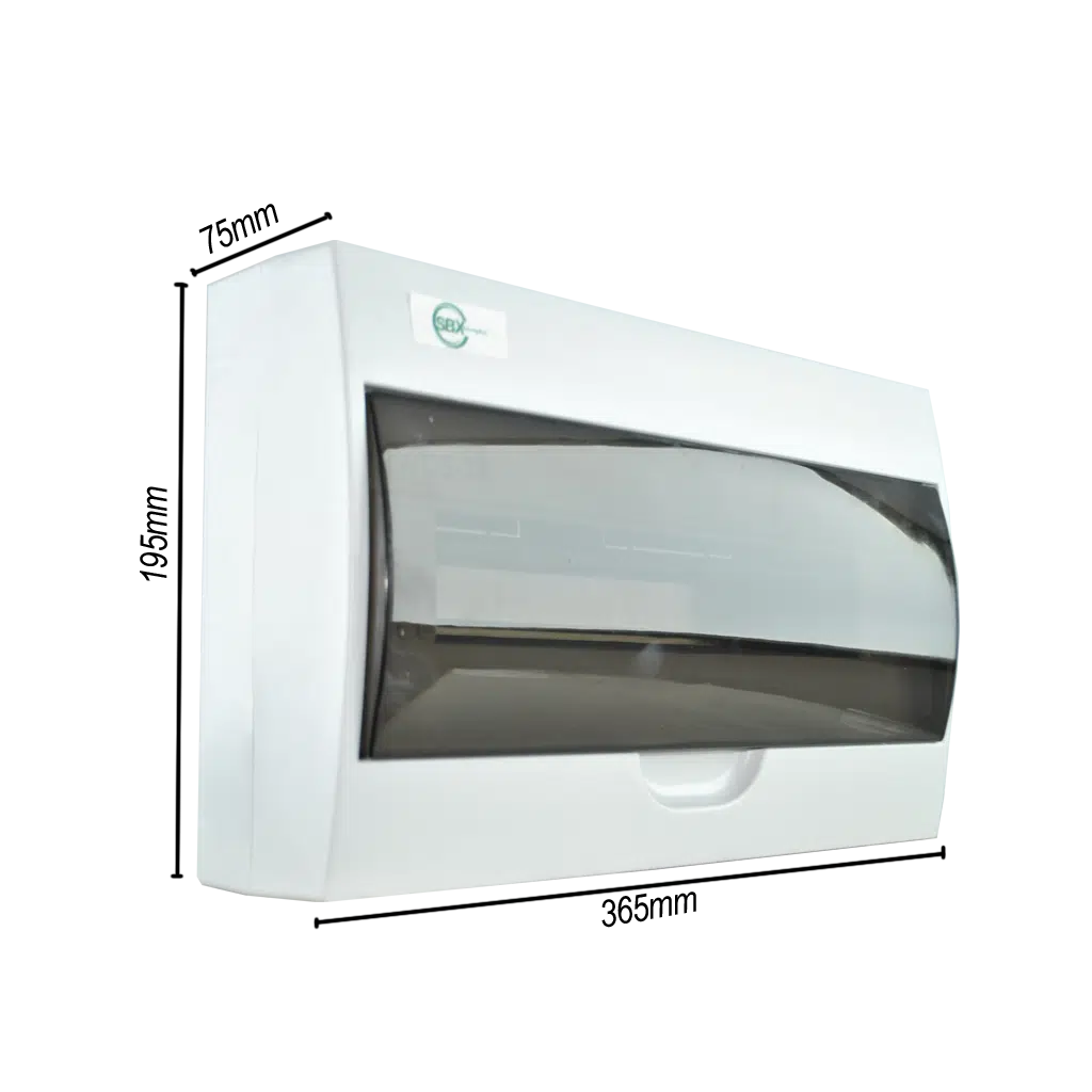 Quadro Plástico 18 Módulos Exterior Branco com Porta Opaca LWDS-18 - Image 2