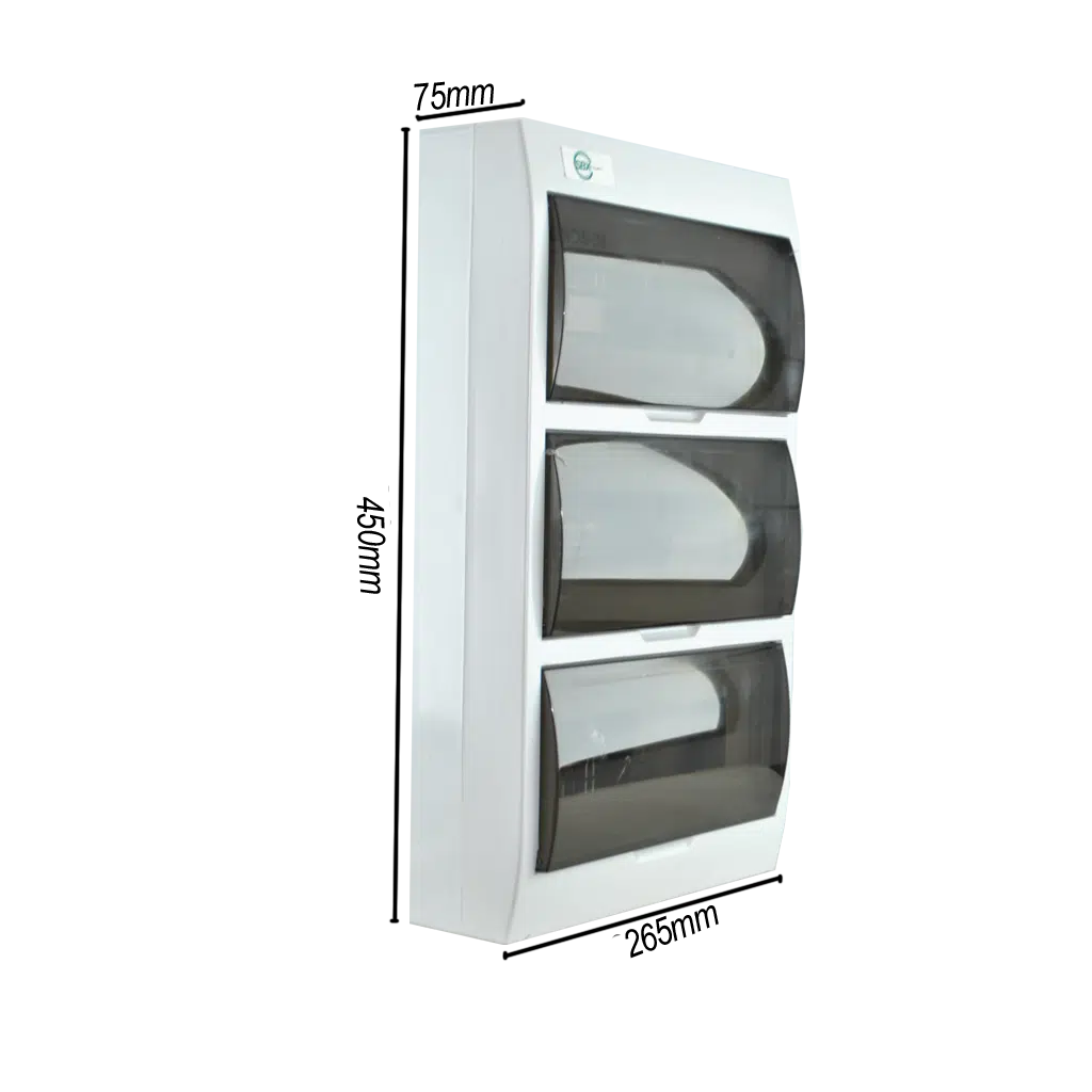 Quadro Plástico 36 Módulos Exterior Branco com Porta Opaca LWDS-36 - Image 2