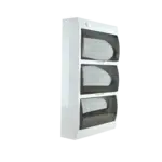 Quadro Plástico 36 Módulos Exterior Branco com Porta Opaca LWDS-36