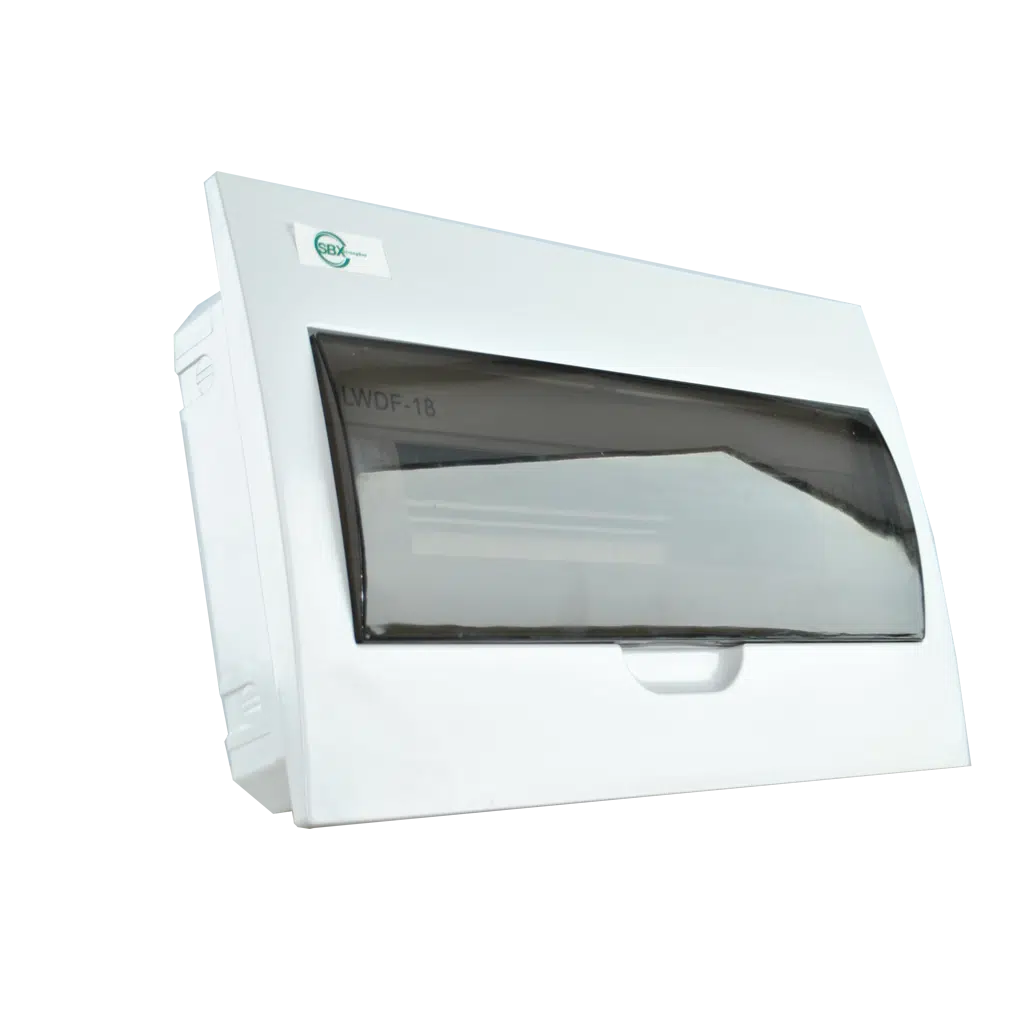 Quadro Plástico 18 Módulos Interior Branco com Porta Opaca LWDF 18