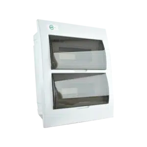 Quadro Plástico 24 Módulos Interior Branco com Porta Opaca LWDF 24