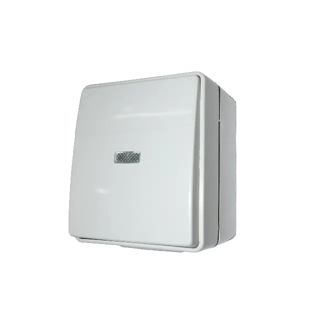 Botão Basculante Luminoso Branco 250V Ref. 48152 Branco