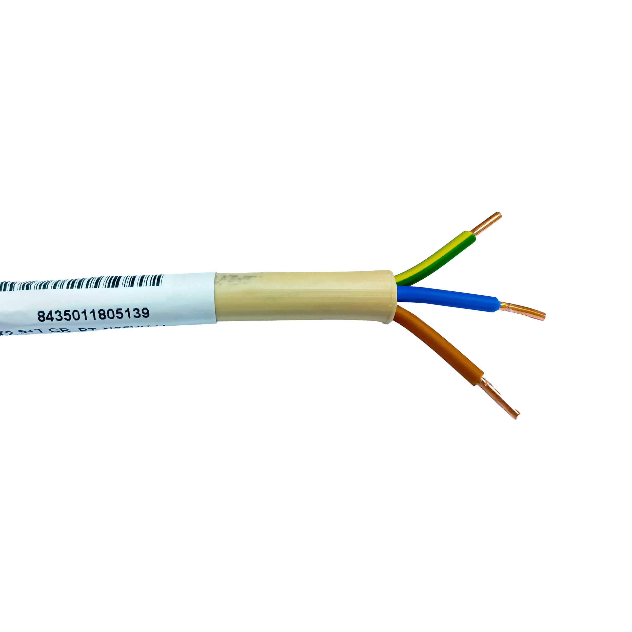 Cabo Rígido VV/XV 2X2.5+T 300/500V 3G2.5 Creme