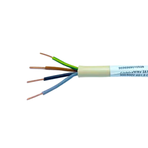 Cabo Rígido VV/XV 3X1.5+T   PT-N05VV-U 300/500V 4G1.5 Creme