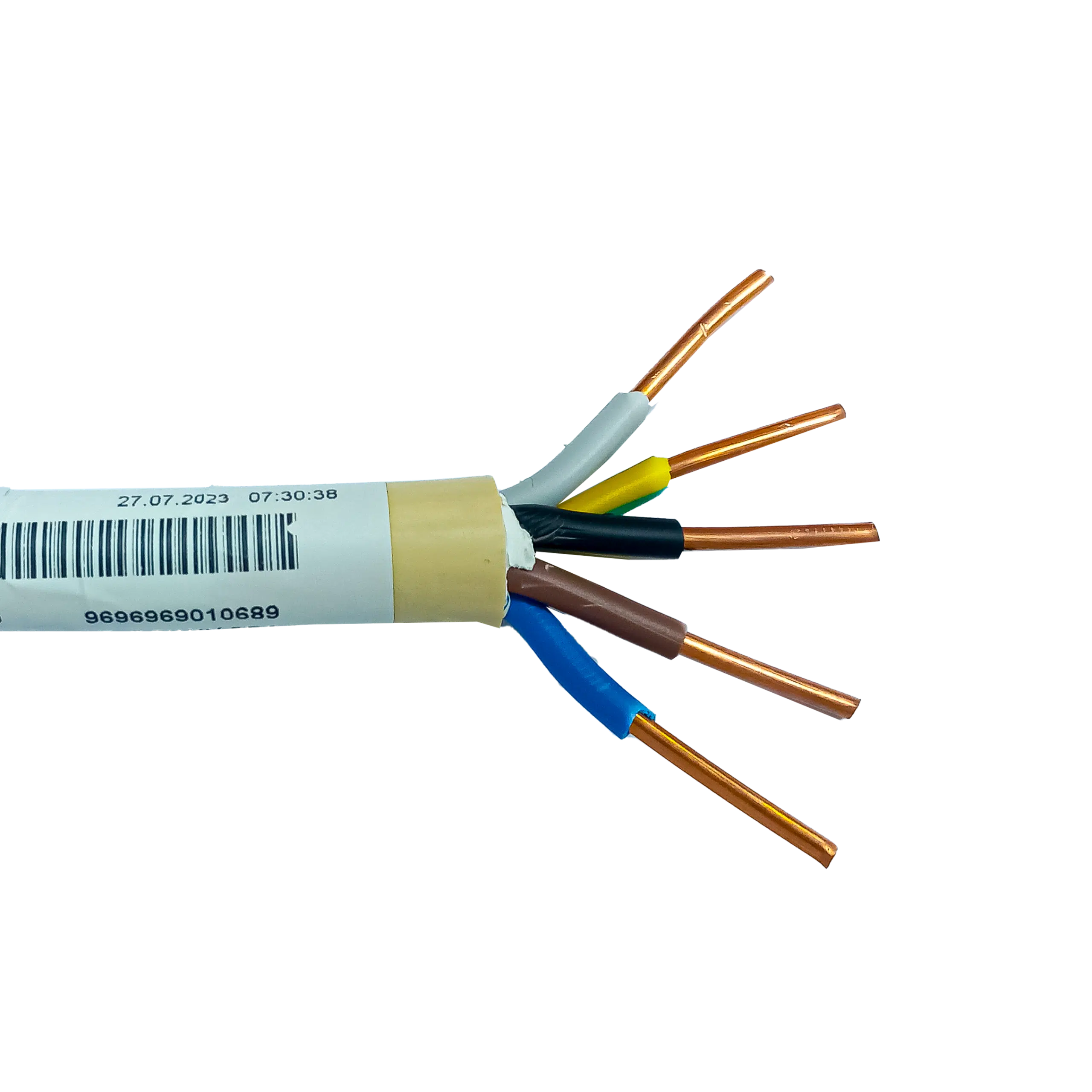 Cabo Rígido VV/XV 4X6+T  0.6/1KV 5G6 Creme