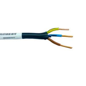 Cabo Rígido VV/XV 2X6+T  N05VV-U 300/500V 3G6    Preto