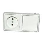 Interruptor + Tomada Branco VIKO VERA 90681086