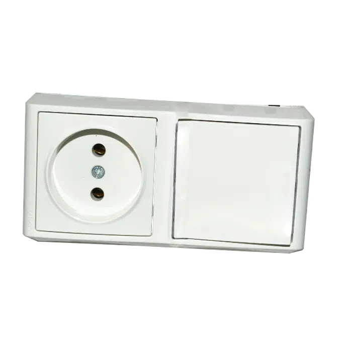 Interruptor + Tomada Branco VIKO VERA 90681086