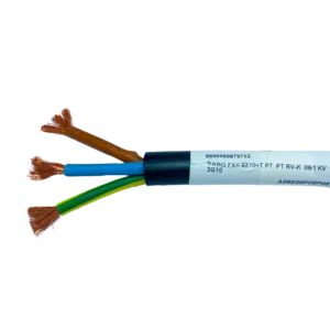 CABO FXV 2X10+T PT RV-K  06/1 KV 3G10  Preto