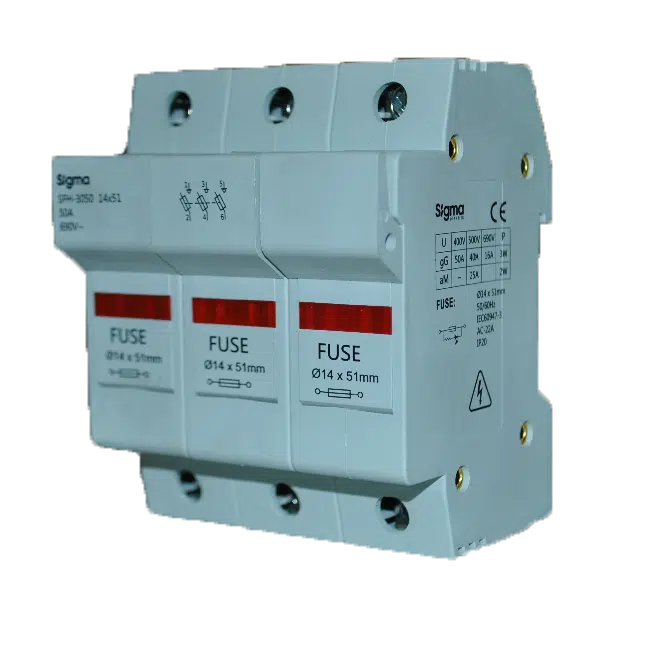 Base Fusível Cilíndrico 3P 50A 14X51 SFH3050