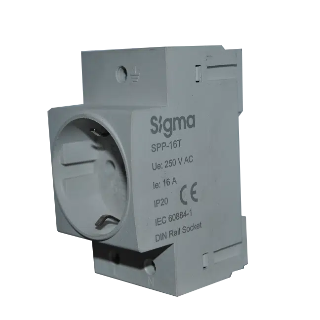 Tomada para Calha DIN  2P 16A +T  SPP-16T