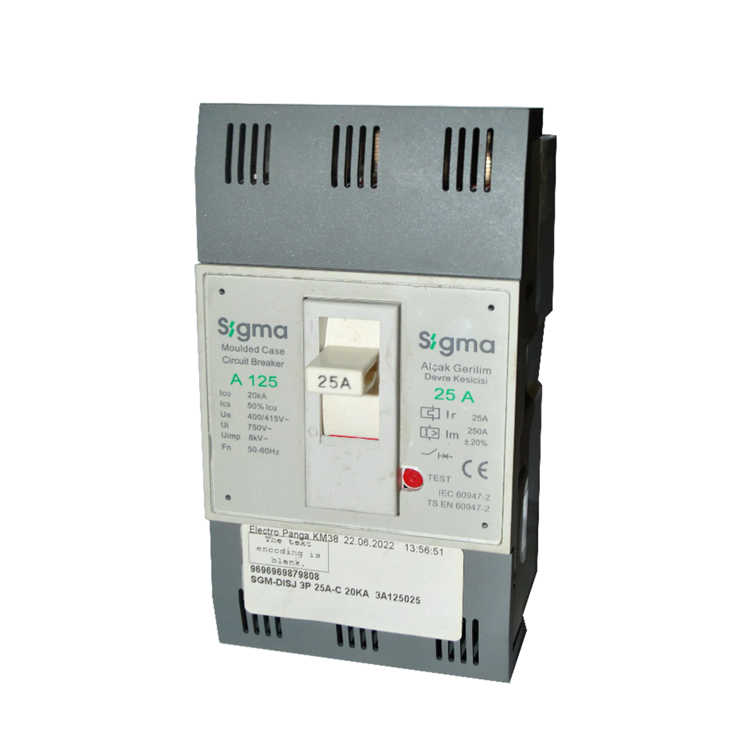 Disjuntor 3P 40A-C 20KA  3A125040