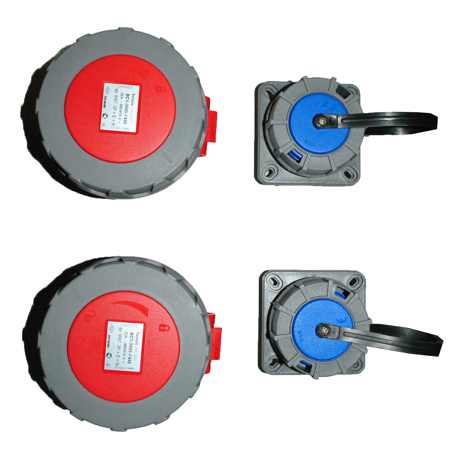 Caixa Distribuição de Tomadas 2(1/16A) + 2(5/32A) IP66 - Image 3