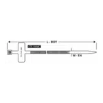 Abraçadeira de Fivela Para Etiquetas 100X2.5 Branca GTK 100 MC (200UN)