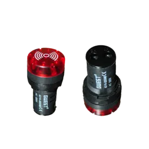 Sinalizador Led Vermelho 22MM Com Sirene 220V AC 22DS/MS