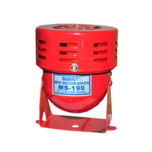 Sirene Industrial Vermelha 130dB 75MM 24V DC  MS-190-24