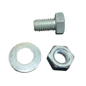 Parafuso Sextavado M12X20 Zincado + Anilha + Porca Blister 3 Unidades