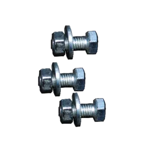 Parafuso Sextavado D933 M5X10 Zincado 8.8 +Porca + Anilha (50 UN)