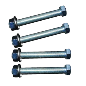 Parafuso Sextavado M7X55 + Anilha + Porca Blister 6 Unidades