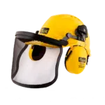 Capacete de Segurança com Rede e Protetor Auricular Flux