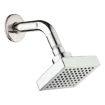 Chuveiro Quadrado Cromado 85x85mm 1A Tubo Flux